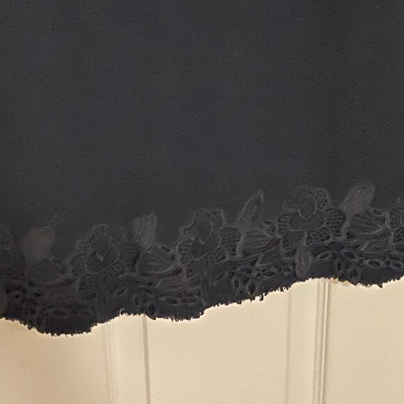 Zara Black Tweed Lace Dress (Sz Small) Boucle Mini Dress - Picture 4 of 5